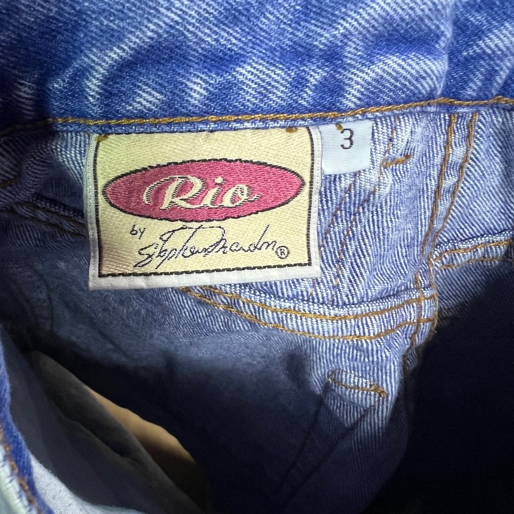 Vintage 90s Rio Denim Jean Shorts Cutoffs Frayed Raw Hem 3‎ Booty Shorts - Picture 6 of 12